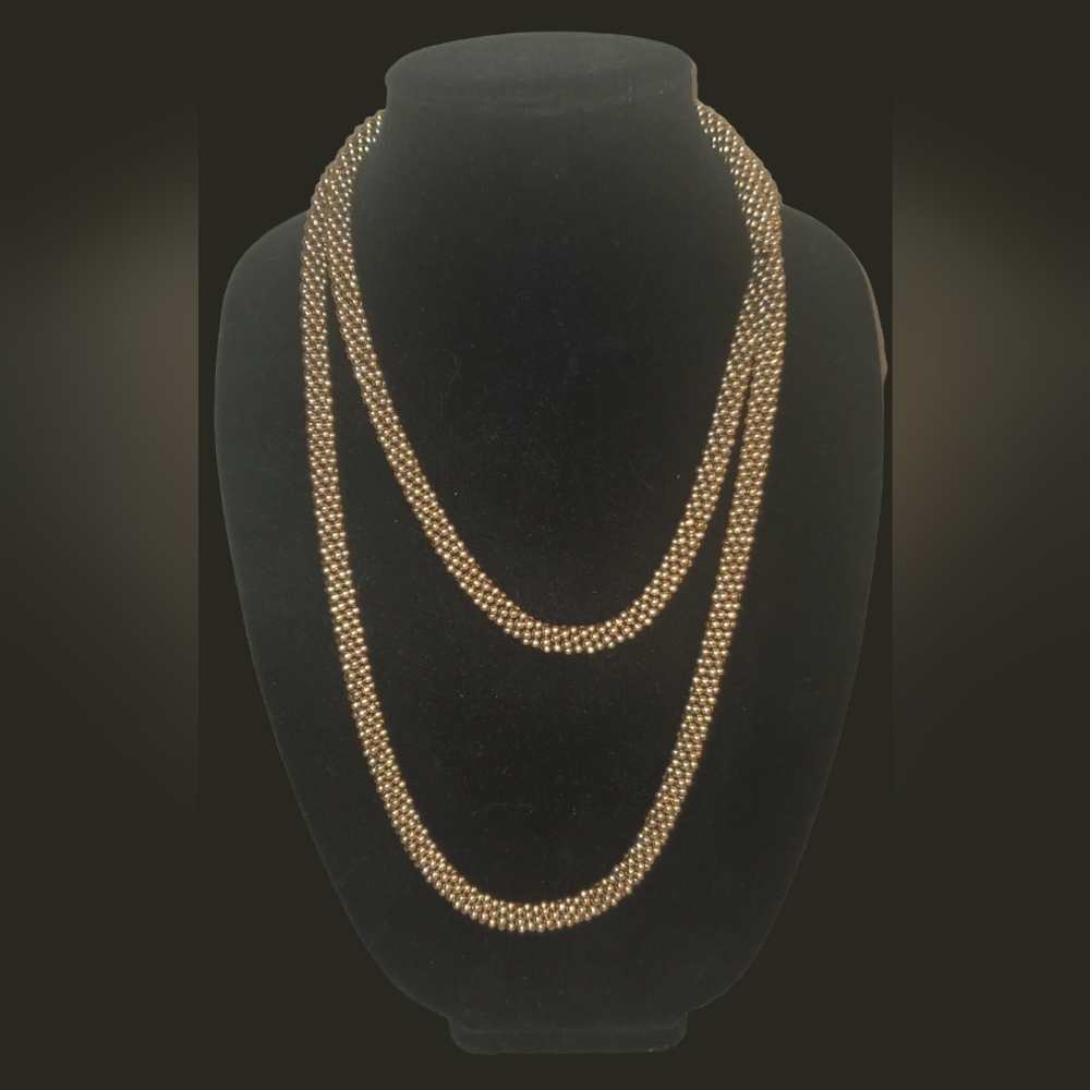 24" gold plated snake rope necklace